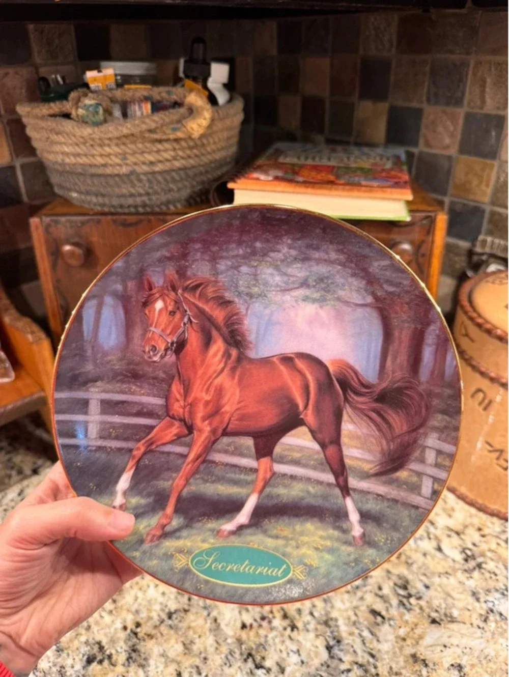 Vintage Danbury Mint Secretariat collectible plate